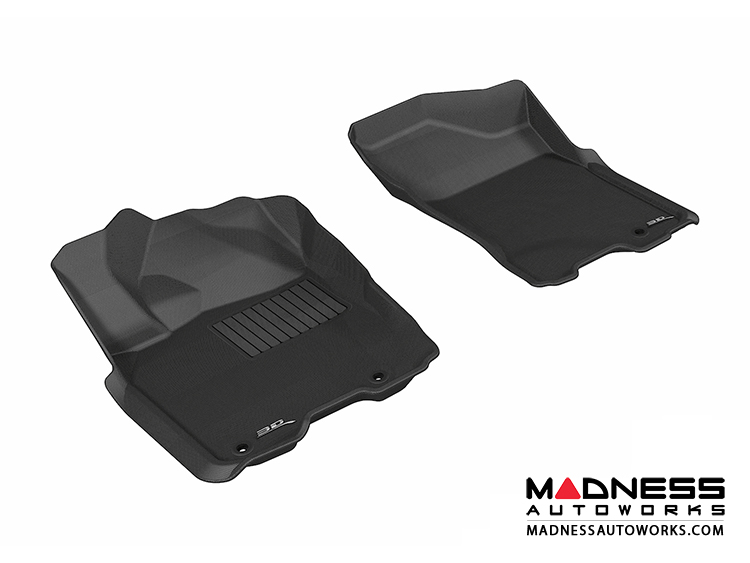 Nissan Titan King/ Crew Cab Floor Mats (Set of 2) - Front - Black by 3D MAXpider